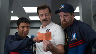 Jason Sudeikis refines his comic persona on the new comfort-food sitcom <i>Ted Lasso</i>